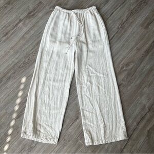 Lillusory Linen Wide-Leg Pants w/ Pockets